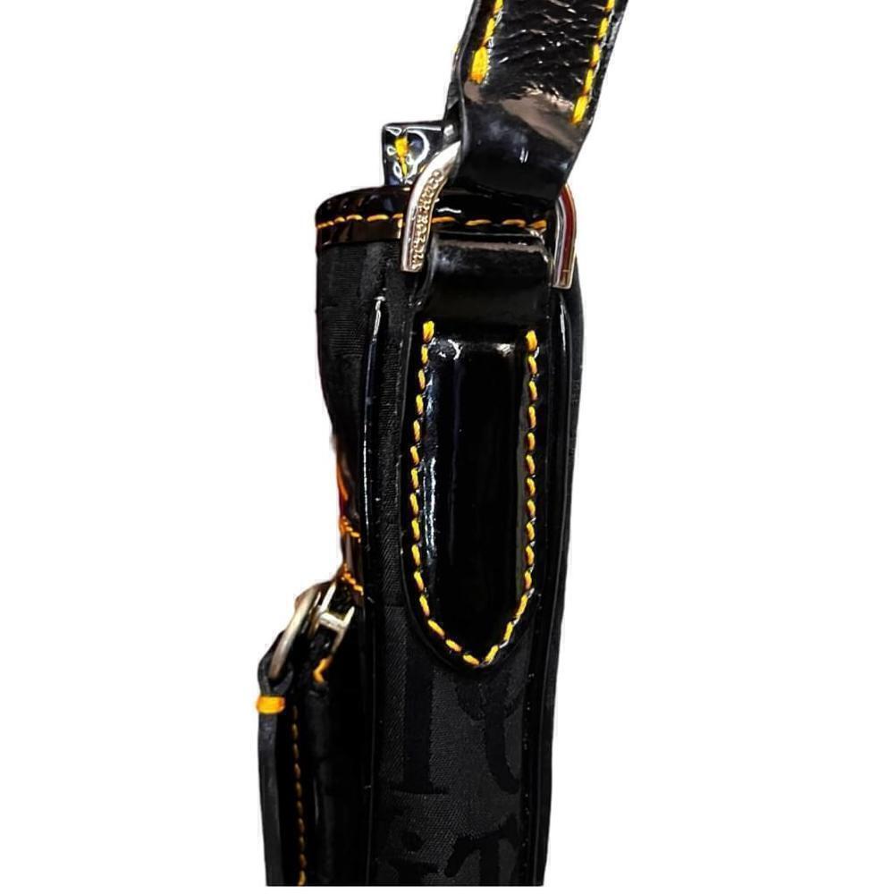 Victor Hugo Monogram Material & Leather Designer Crossbody Bag - Picture 10 of 13